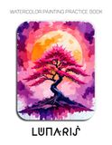 Watercolor Lunaris Watercolor Painting Practice Book - An Explosive Journey into Vibrant Moonlit Blossoms & Fluid Watercolor Techniques
