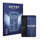 Savvies Screenprotector voor Samsung Galaxy Z Flip 7 FE (Voor+Camera) - Folie Beschermfolie transparant 6 Stuks