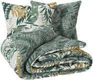 ATMOSPHERA CREATEUR D'INTERIEUR JJA Beddenset met plantenmotieven TROPIK Katoen Groen 260 x 240 cm