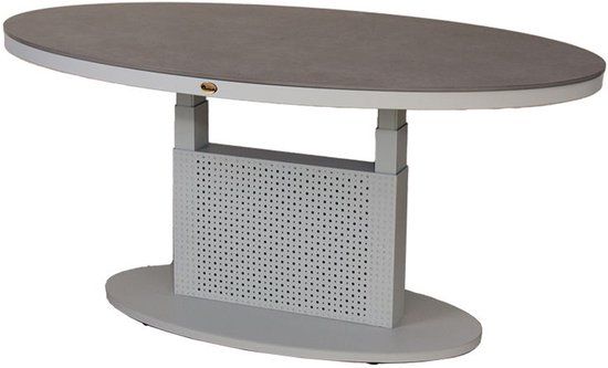Oosterik Home Pine Valley verstelbare lounge tafel mist grey 150 x 90 cm