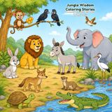 Jungle Wisdom Coloring Stories: Panchatantra-Inspired Moral Tales for Kids
