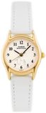 Casio Dameshorloge - Wit Lederen Band - Goudkleurige Kast
