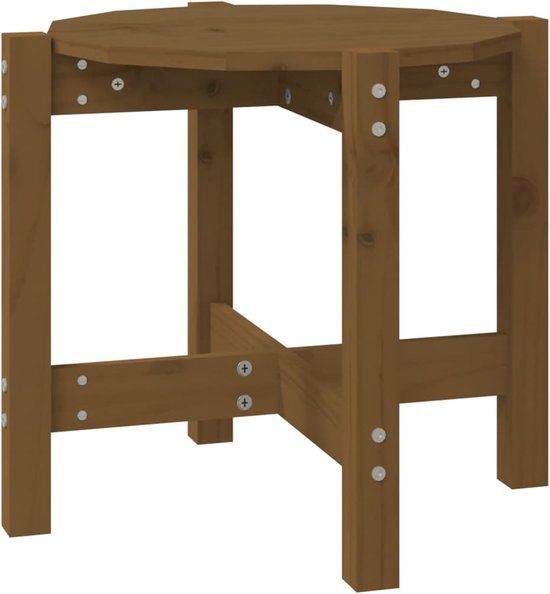 vidaXL Salontafel massief grenenhout honingbruin Ø 52,5x45 cm