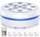 Éclairage de piscine, set de 4, IP68, 13 LED, RGBW, avec télécommande