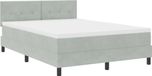 vidaXL Lit plateforme LED Gris clair 140 x 200 cm Velours