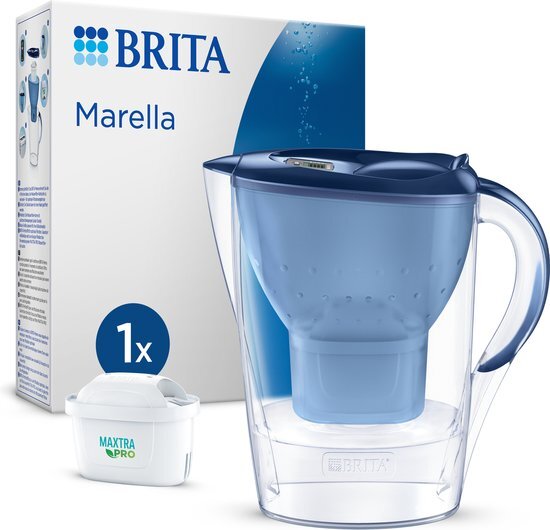 BRITA Marella Waterfilterkan Blauw 2.4L – met 1 MAXTRA PRO AIO Filter