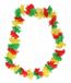 Merkloos Limburg carnaval gekleurde Hawaii krans - rood/geel/groen