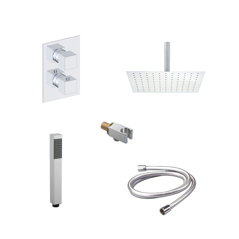 Badkamerplanet Inbouw Regendouche Chroom Vierkant 30 cm