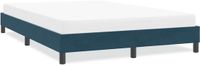 vidaXL Bedframe - zonder matras - 160x220 cm - fluweel - donkerblauw