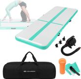 ECD Germany Opblaasbare turnmat 3m, mintgroen, 10 cm dik