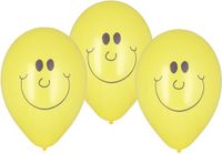 Merkloos / Sans marque Conpax Smile / Emoticon ballonnen - 30 stuks - Geel