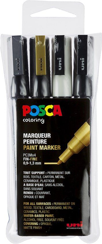 Posca Paintmarker uni posca pc1mc ef 4st assorti