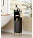 Meuble de salle de bain - Armoire de rangement étroite autoportante - Étanche - Noir