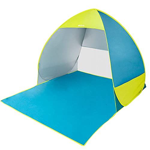 AKTIVE Pop Up Strandtent - Blauw/Groen - 2021 Model - 8412842621657