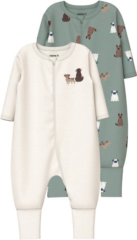 NAME IT NBMNIGHTSUIT 2P ZIP FF DOG NOOS Baby Pyjamas