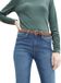 Tom Tailor Denim - TTMEGHAN smalle leren riem met afgeronde gesp - Maat 105 - light brown uni