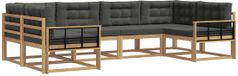 vidaXL Bank loungeset 6 places Blanc et anthracite