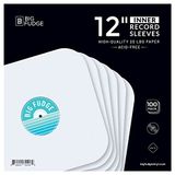 BIG FUDGE Vinyl Platenhoezen - 30 cm x 100 stuks - Zwaargewicht & Zuurvrije Papieren Vinyl Hoes - Antistatische Beschermhoes voor Je LP & Vinyl Binnenhoezen