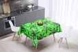 Bonamaison Tafelkleed, Anti-Mold, Sneldrogend, Waterdicht, 100% Polyester Tafellaken, Neon groene rook, 140 x 140 Cm