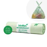 PAPSTAR BioMat Biologisch afbreekbare afvalzakken, 10 liter, groen, 26 stuks