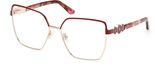 Guess GU50229 Matte dark red 57/16/140 Vrouwen Brilmonturen