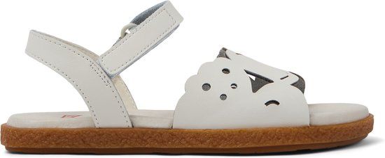 Camper Miko Sandalen Kinderen - Wit Natuurlijk - Maat 28 - Platte sandalen - Leer - Lente/Zomer 2024