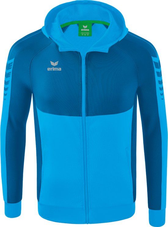 ERIMA Six Wings Trainingsjack Met Capuchon Curacao-Mykonos Maat S