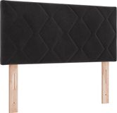 vidaXL Boxspring bed met hoofdeinde Zwart 90 x 190 cm Fluweel