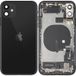 Apple Coque Batterie iPhone 11, Avec Châssis Central, Pièces Complètes, Noir, Échange Premium