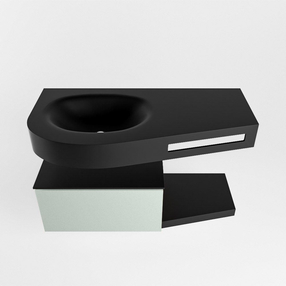 Mondiaz Riva Dulcet badkamermeubel links 100 cm Urban Greey