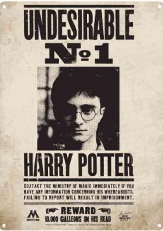 HMB Harry Potter as Undesirable No 1 Metalen wandbord 15 x 21 cm