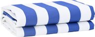 vidaXL Tissu de remplacement pour parasol Bleu et blanc 1000 x 160 cm