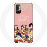 Maniacase Etui voor Xiaomi Poco M3 Pro Demon Slayer Merry Christmas Poster Anime Manga