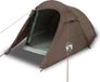 vidaXL Tunneltent 2-persoons waterdicht bruin