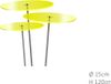 Cazador Del Sol 3 stuks! Zonnevanger Citroen geel medium 120x15 cm