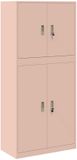 vidaXL Opbergkast Roze Staal 80 x 40 x 175 cm