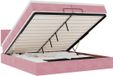 vidaXL Lit plateforme avec matelas et LED 200x200cm Velours Rose
