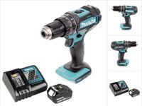 Makita DHP 482 RG1 accu klopboormachine 18 V 62 Nm + 1x oplaadbare accu 6.0 Ah + lader