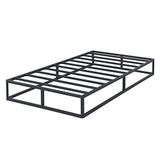 Olee sleep Modern metalen bedframe van metaal, metalen bedframe, stalen lattenbodem, matrasframe, geen boxspring nodig, 100 x 200 cm, Twin XL, zwart, 22 cm