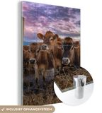 MuchoWow® Glass Painting 30x40 cm - Acrylic Glass Painting - Cow - Animals - Cows - Photo on Glass - Paintings