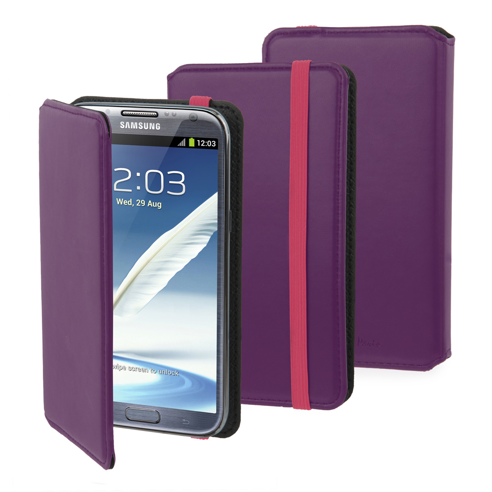 muvit Universal Smartphone Folio Case with Velcro Size XL Violet