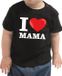 Bellatio Decorations Shoppartners Bv I love mama cadeau t-shirt zwart voor baby / kinderen - jongen / meisje 80