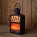 Anna's Collection LED sfeerhaard - zwart met hout print - 14 x 10 x 27,5 cm - open haard - batterij
