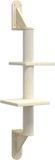 vidaXL Kattenmeubel wandgemonteerd met krabpaal 108 cm crèmekleurig