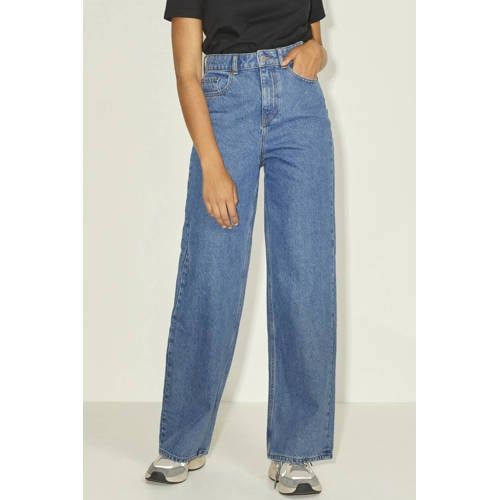 JJXX High Waist Wide Leg Jeans - JXTOKYO - Medium Blue Denim