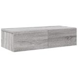 VidaXL Wandschap met lades 60x26,5x15 cm bewerkt hout grijs sonoma