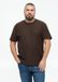 s.Oliver - T-shirt met geribbelde structuur - Heren - 4XL - Donkerbruin
