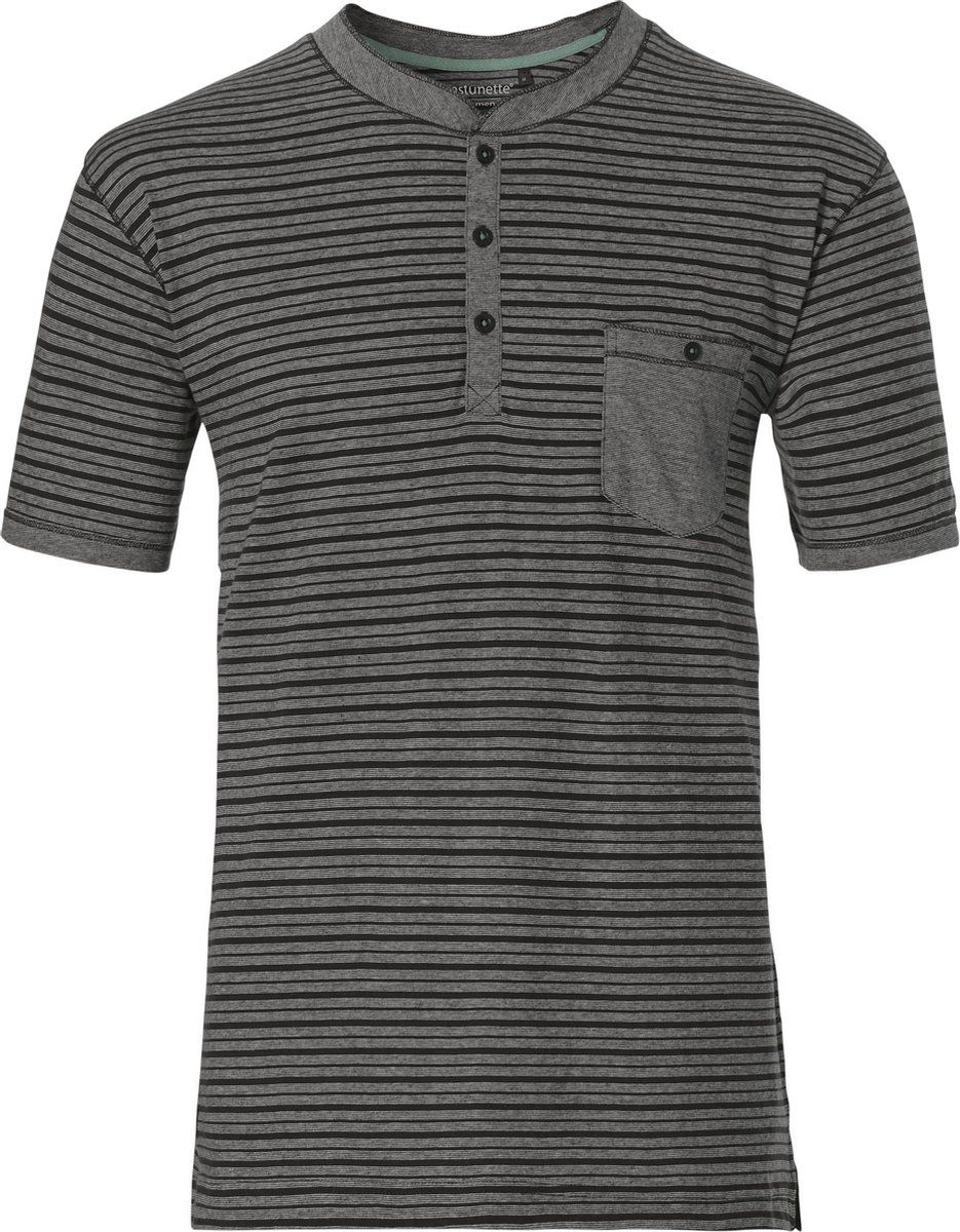 Pastunette for Men Pastunette Men shortsleeve Pyjamashirt - Grey - Maat 2XL