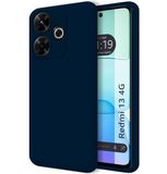 Tumundosmartphone Hoesjes van vloeibare siliconen, ultrazacht voor Xiaomi Redmi 13 4G, donkerblauw