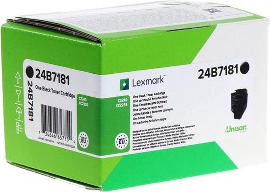 Lexmark 24B7181 Zwart Toner Cartridge - 1 stuk